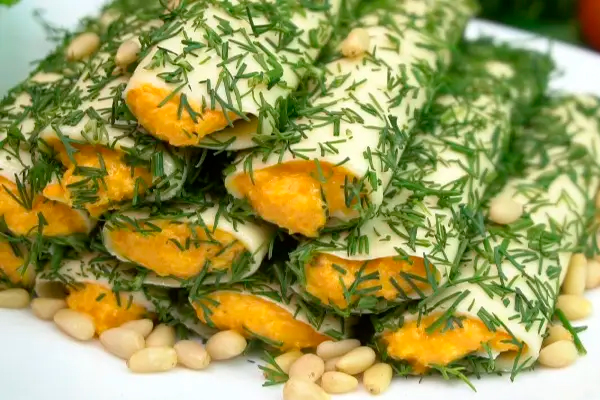 Закуска из сыра и моркови по-корейски