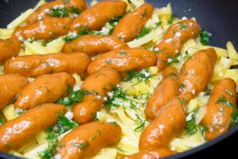 Жареный картофель с нудлями