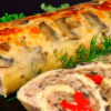 Сырный рулет с грибами