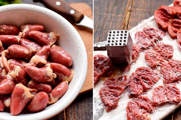 Вкусные отбивные из куриных сердечек в панировке