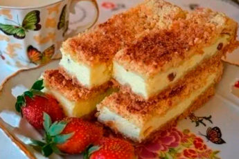 Тертый пирог с творогом: легкая и вкусная выпечка