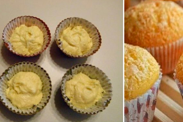 Быстрые и нежные кексики к чаю из творога