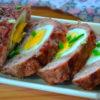 Мясной рулет с яйцом в духовке