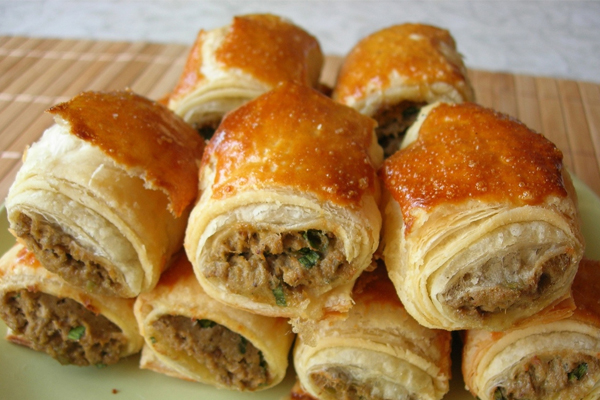 Бурекасы — рулетики с начинкой
