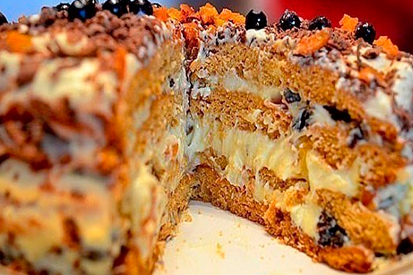 Торт «Трухлявый пень». Быстрый и вкусный тортик