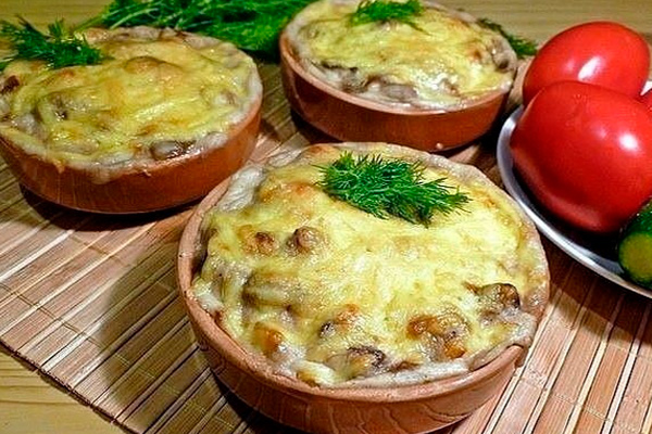 Жюльен с курицей и грибами