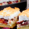 пирог с творогом и сливами